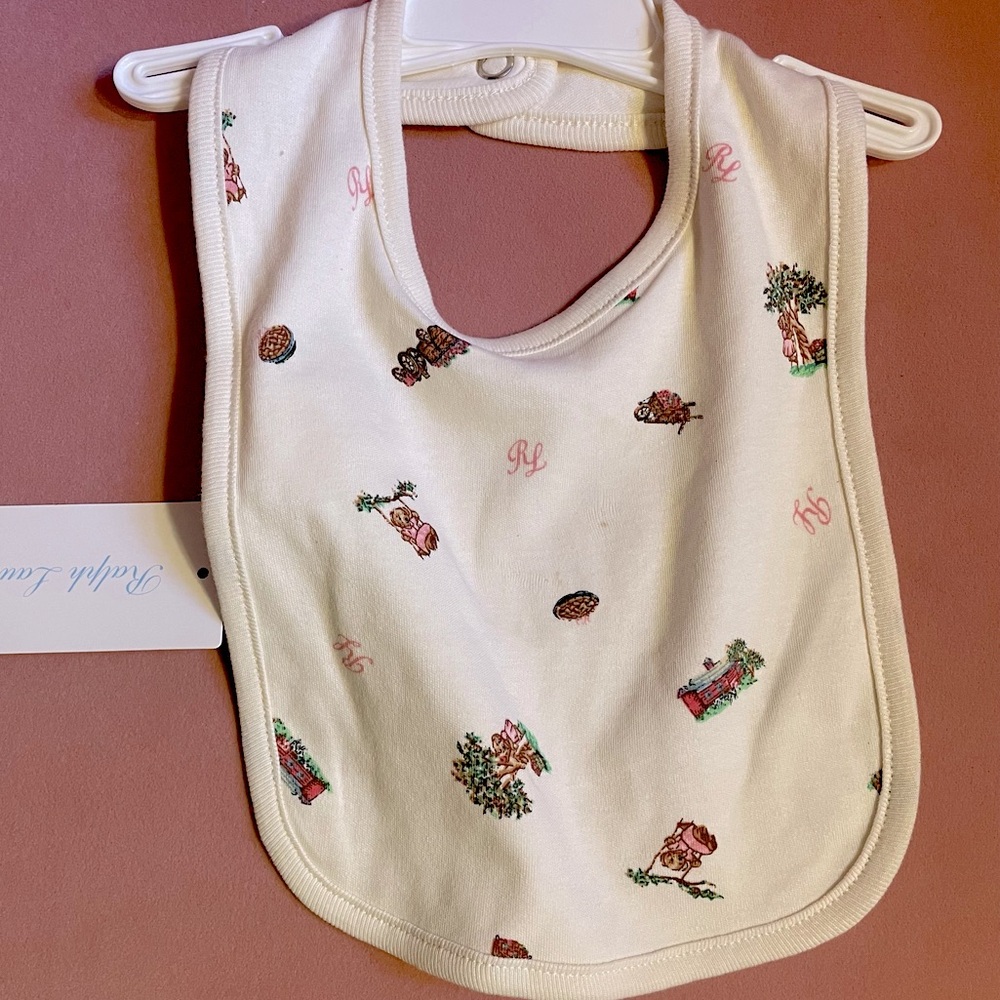 NWT Ralph Lauren baby bib/ cloth one size